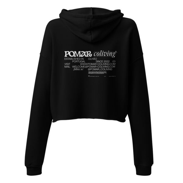 Crop hoodie - POMAR coliving OG - black - Image 2