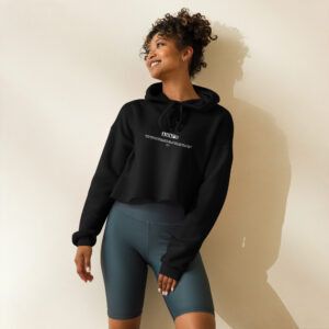 Crop hoodie - POMAR coliving OG - black